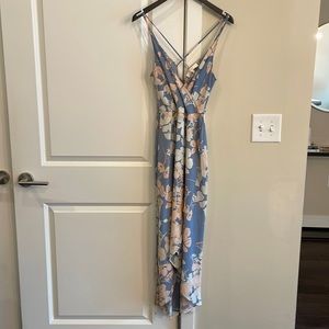 ASTR midi V-neck wrap dress